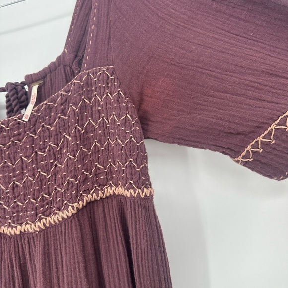 Free People Im The One Embroidered Maxi Dress, Purple - Picture 6 of 9